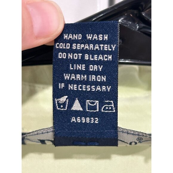 Denim & Co Womens 100% Silk Button-Up Shirt XL Beige Collared Top With Pockets - Picture 7 of 9